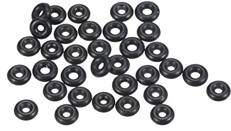 PATIKIL 100 Stück Dichtungsringe O-Ringe Gummidichtung 4.5mm AD 1.5mm ID 1.5mm Dicke Nitrilgummi Unterlegscheibe Dichtungssatz Gummischeiben für Auto Klimaanlage Wasserhahn Rohr Schwarz