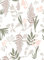 myforHD Papel Pintado Autoadhesivo Flores Hojas Mural Acuarela Fotomurales Papel de Pared Papel Adhesivo para Muebles Removible Impermeable Vinilo PVC Pegatina