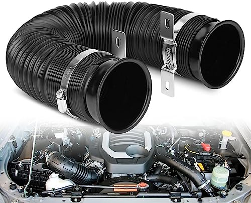 WENJING Tuyau d'admission d'air universel 76 mm pour voiture, filtre à air sport en fibre de carbone