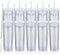 Volhoply 16oz Plastic Skinny Tumblers Bulk 10 Pack,Double Wall Tumbler with Lid and Straw,BPA Free Matte Acrylic Iced Coffee Cups with Straw,480ML Reusable Cute Mug for Parties,DIY Gift(Clear,10 Set