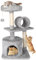 Cat Tree Tower 83cm Cat Climbing Frame with Sisal Scratching Post, Luxury Condo, Multi-tier Cat House with Toys, Stable and Sturdy Cat Indoor Activity Tree, Light Gray