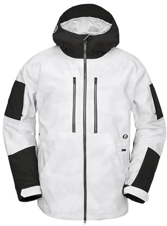 Volcom Herren Insulated Winter Jacket WFO Isolierte Snowboard Ski Baggy Fit Winterjacke, Weiß Camo S5, L