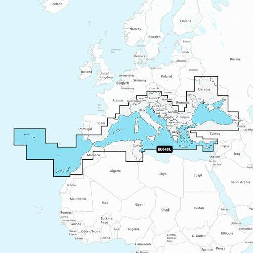 Garmin Mediterranean+black Sea Navionics+™ Marine Charts One Size