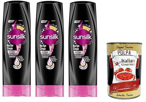 Sunsilk Balsamo bye bye crespo Bye bye Frizz Conditioner 3x200 ml+ Italian Gourmet polpa 400g