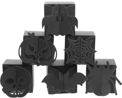 SHINEOFI 48 Stück Kartons Halloween-Party-Boxen Papierschachteln für Halloween-Leckerbissen Süßes oder Saures Süßigkeitenbehälter süßigkeiten box halloween kostüme Kisten behandeln
