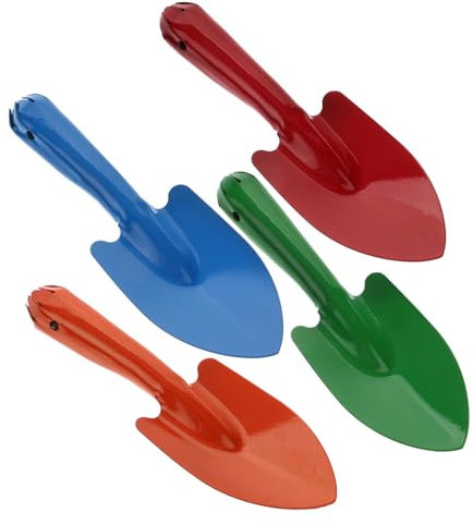 HANABASS 4piezas Mini Herramientas De Jardinería De Metal De Palas De Jardín para Niño Niña Pala De Trasplante para Exteriores para Excavar y Mantener Plantas El Jardín Playa