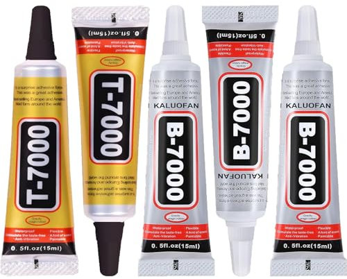 5 Pcs B7000 & T7000, B-7000 Jewellery Glue - Multi-Function Adhesive for Phone, Jewelry, Glass, Wood, Metal, Fabric & Crafts