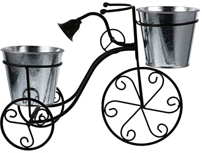BEBEMOKO 1pièce Support De Plante Fer Design Vélo Vintage Porte-fleurs Décoratif Pour Balcon Jardin Salon Et Bureau