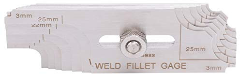 MG-11 Bridge Cam Welding Gauge, Stainless Steel Precise Welding Gauge, Inch &, Made of Stainless Steel, Etched, Applicable to Boilers, Bridges, Shipbuilding, Pressure Vessels,