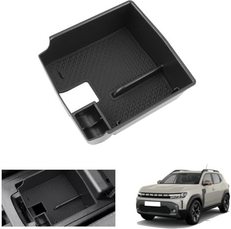 GAFAT New Daciα Du-ster 3 2024 2025 2026 Centre Console Storage Box, for Du-ster 2025 Armrest Organiser Tray Du-ster iii Shelves Glove Box, Du-ster 3 Accessories 2025