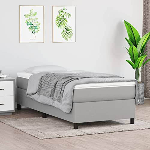 Festnight Boxspringbett ohne Kopfteil 90x200 cm mit Matratze Bett Doppelbett Einzelbetten Polsterbett Bettgestell mit Lattenrost Jugendbett Bettrahmen