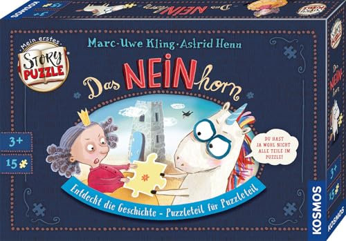 Kosmos 684808 Mein erstes Story-Puzzle Das NEINhorn Puzzle für Kinder ab 3 Jahren mit 15 Teilen, mit jedem Puzzleteil die Geschichte entdecken, Neinhorn Spiel