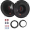 JBL Stage3 627F Lautsprecher mit Einbauset kompatibel mit Audi A4 B8 (8K) ab 2009 Türen hinten 450W 165mm 2 Wege Koax