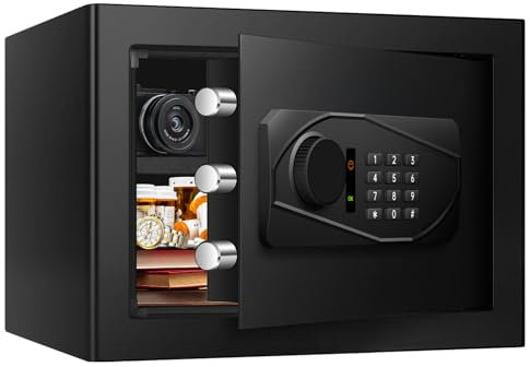 AltiKeep Security Safe with LED Light Digital Keypad,30L Home Safe Box with Fireproof Document Bag, Secure Cash, Jewelry, Other Valuables, Money Storage Box For Home, Office, Hotel, 30cm x 35cm x 25cm