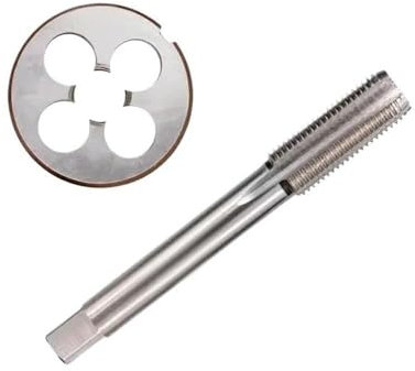 FBANULPEX Set di Maschi e filiere metriche Filiera for Filettatura Tonda, Set di Maschi e filiere for Mano Sinistra(M10x1.25)