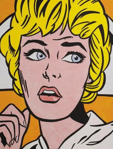 XZSFD NBGEA Roy Lichtenstein Cartoon Portrait Poster und Drucke Moderne Wandkunst Krankenschwester Bild Roy Lichtenstein Leinwand Malerei für Zuhause Dekor 40x60cm ungerahmt