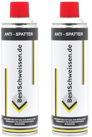 Schweißschutzspray Trennspray Schweißtrennspray 500ml Bestschweissen.de - Schweißspray für MIG MAG Schweißzubehör Düsenschutz 1/2/6/12 Stück (Pack of 2)
