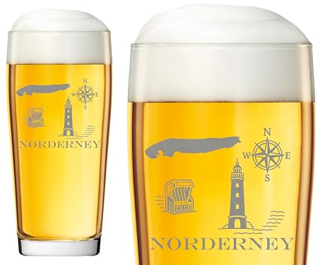 Valhalla Exoda Bierglas Gravur Norderney 500ml spülmaschinenfest | Bierglas, Gravur Norderney, 500ml Fassungsvermögen, spülmaschinenfest, praktische Maße, für gesellige Stunden