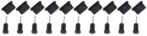 Bouchons Anti-poussière Type-c pour Téléphone et Ordinateur, 30 Pièces | Silicone Noir, Protège Port de Charge et Prise Écouteur, Installation Facile, Finition Lisse