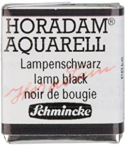 Schmincke – HORADAM® AQUARELL - feinste Künstler-Aquarellfarben, 781 Lampenschwarz, 14 781 044, 1/2 Näpfchen