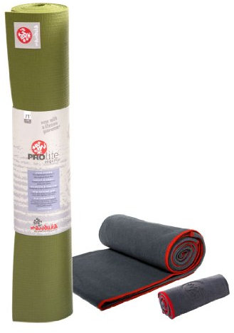 Manduka Hot Yoga Paket (Olive/Thunder)