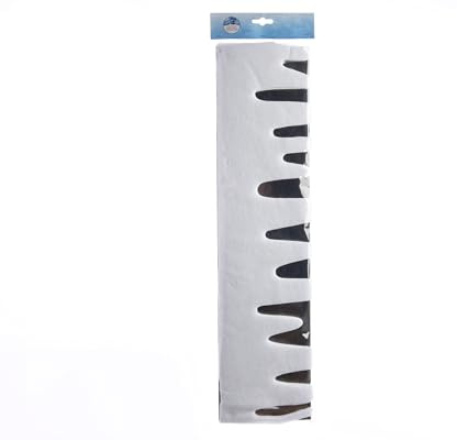 Eiszapfen Girlande Filz 15cm x 1,8m - Schneevlies Winterdeko Eiszapfengirlande - winterliche Schnee Deko Weihnachten - Geburtstagsdeko Kindergeburtstag Partydeko - Weiß