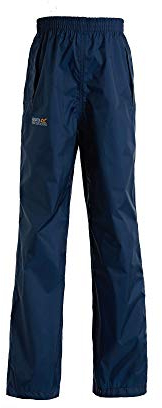 Regatta Kids Pack It Waterproof Packaway Outdoors Overtrousers Blue