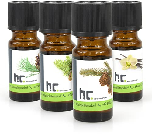 Höfer Chemie Set parfumé 4 - avec 4 parfums : pin, conifère, Sapin, Vanille