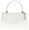 Girly Handbags Lackleder Clutch Henkeltasche Abendtasche Handtasche für besondere Anlässe Hochzeitsfeier Weiss