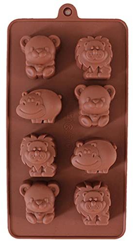 FantasyDay® 8 Cavités Ustensiles à pâtisserie Antiadhésif Moule en Silicone pour Muffins, gâteau au Chocolat, Moule à savons, Cupcake Et Gelée - Ustensile de Cuisine en Silicone - Animaux Mignons