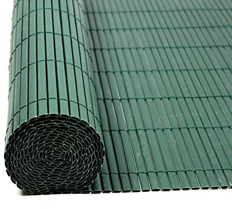 ESTEXO PVC Sichtschutzmatte aus Kunststoffröhrchen Grün 1,20 x 3 m
