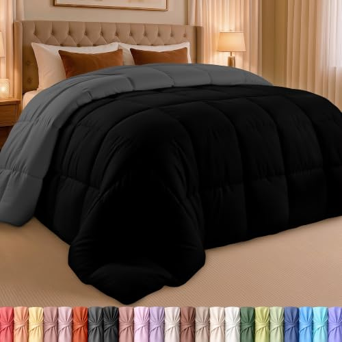 Utopia Bedding Down Alternative Reversible Comforter All Season Duvet Insert Microfiber Box Stitched 3D Hollow Siliconized Comforter,