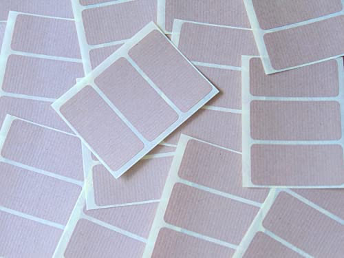 65x30mm Rechteckig Farben Code Aufkleber - Pckungen von 45 Gefärbt Rechteck Selbstklebeetiketten - 30 Colours Verfügbar - Hellbraun Kraft