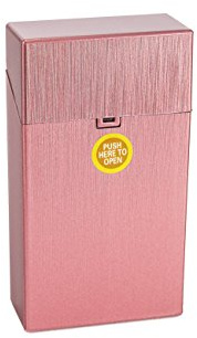 ZIGARETTENBOX - Schwarz Rot Blau Gold Silber XL XXL Big Box 100mm Schachtel Zigarette Zigaretten XXL Long Size Super King Damen 100er Slim Metall Leder 100 mm Lang Zigarettenetui