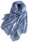 Lina & Lily Damen Langer Schal Stola Federleicht mit Glanz-Schimmer (Azurblau)