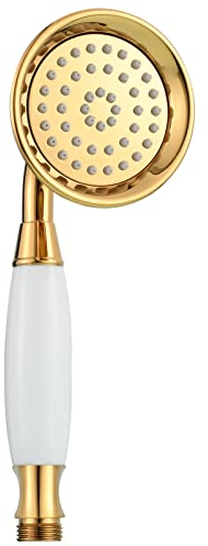 CIENCIA Soffione Doccia Oro Universale Telefoni Doccia in Ottone Soffione per Doccia Alta Pressione, BS126