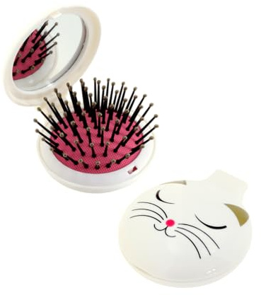 Pylones Cat Ladyretro Spiegelbürste, weiß