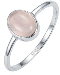 mantraroma 925 Sterling Silber Edelstein Ring Damen - Naturstein handgefertigter Edelsteinschmuck