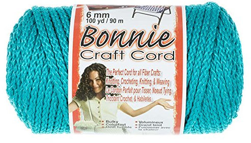 Bonnie - Cuerda para manualidades, 6 mm, ideal para macramé y otras manualidades, bobinas de 100 yardas