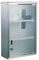 Natsen Medizinschrank Medikamentenschrank Erste Hilfe Schrank Arzneimittelschrank Wandschränke Edelstahl, 3 Fächer 45 * 30 * 12 cm(Silber)