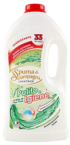Spuma Di Sciampagna Flüssigwaschmittel für Waschmaschine, sauber und hygienisch, 33 Waschgänge – 1815 ml