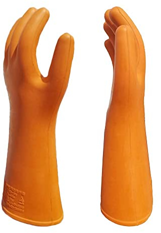 PiPiAnAn 20KV Electrical Insulated Lineman Rubber Gloves Class 2 Electrician High Voltage Safety Protective Work Gloves Insulating for Man Woman