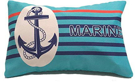 COVERBAGBCN Coussin Gonflable avec Double Housse pour Plage/Voyage/Maison (Marine)