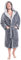 CityComfort Vestaglia Uomo Pile, Vestaglia Lunga con Cappuccio (M, Grigio)