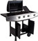 Dmora 3-flammiger Gasgrill, schwarze Farbe, 117 x 52 x h100 cm