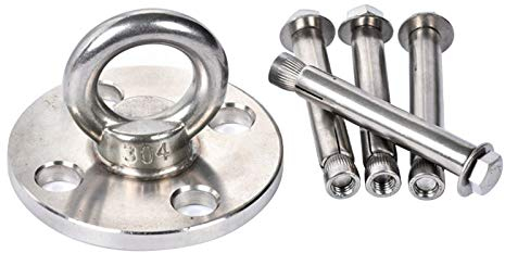 Bseical HäNgematte Haken, Boxsack AufhäNgung, 304 Edelstahl Schwerlast Deckenhaken, Premium HäNgematten Haken, Traglast Bis 450kg, FüR Betonholz, HäNgematte,Veranda Sitz,Stuhl,Schaukel,Yoga (5pcs)