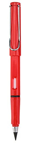 FOUTP Tintenloser Bleistifte,Ewiger Bleistift, Tintenloser Bleistifte Ewig, Immerwährender Bleistift, Technologie Unbegrenztes Schreiben Ewiger Bleistift Kein Tintenstift (Rot)