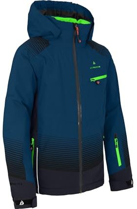 Bergson VEIKO | Kinder Skijacke - Premium Kinder-Skijacke (20.000 mm), Bielastisch für maximale Freiheit, Extra warm wattiert & wasserdicht, Höchste Atmungsaktivität (20.000 g), Mit Schneefang & Skip