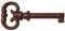 cyclingcolors clé de serrure meuble ancien décoration rustique vintage clef zamak (rouille)