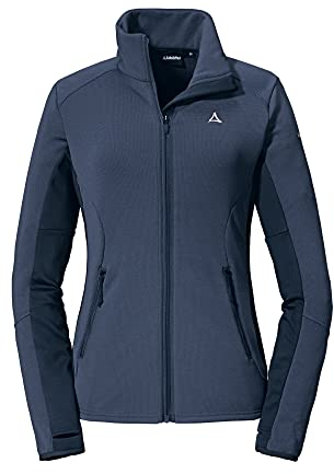 Schöffel Damen Fleece Jacket Lodron L, atmungsaktive Fleecejacke aus 4-Wege-Stretch, Funktionsjacke mit Body-Mapping Technologie und Original ÖSV Logos, navy blazer, 46